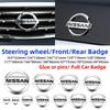 Car Front Grill Rear Trunk Emblem Logo Sticker Steering Wheel Badge For Nissan Juke Leaf Micra Altima Maxima Patrol Sentra Teana