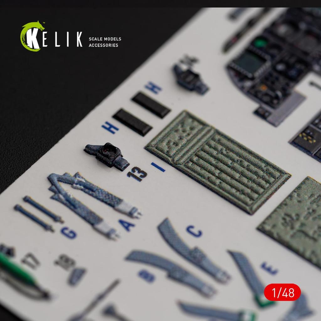 Reskit Interior 3D Decal Plastic Model Decal RSKK48018 1/48 A-10C (for Italeri) (Airplane)