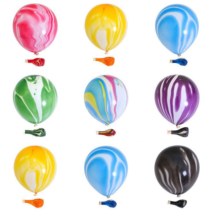 Agate Color Cloud 10 Inch 12 Inch Marble Pattern Latex Balloon Birthday Set Wedding Banquet Atmosphere Arrangement