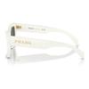 Prada Temple letter logo irregular shape sunglasses men's white