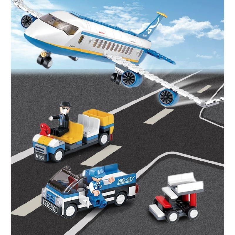 Blocks Airplane Building Assembly Toy Aviation Model Puzzle Fun Children For