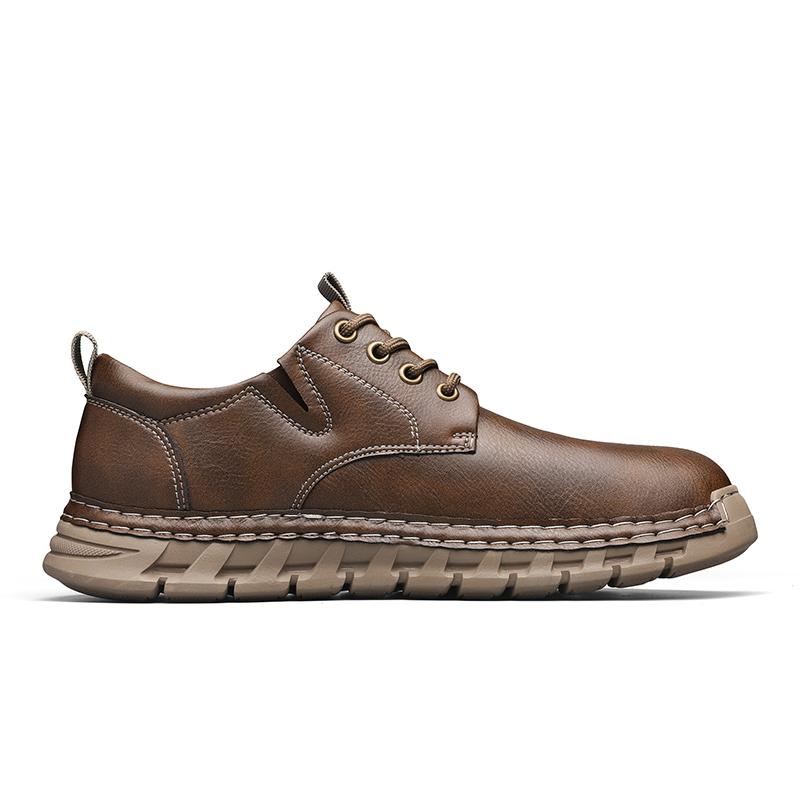New Men's Casual Shoes High Quality Breathable Retro Leather Outdoor Shoes Soft Wear-resistant Men Comfortable Sneaker