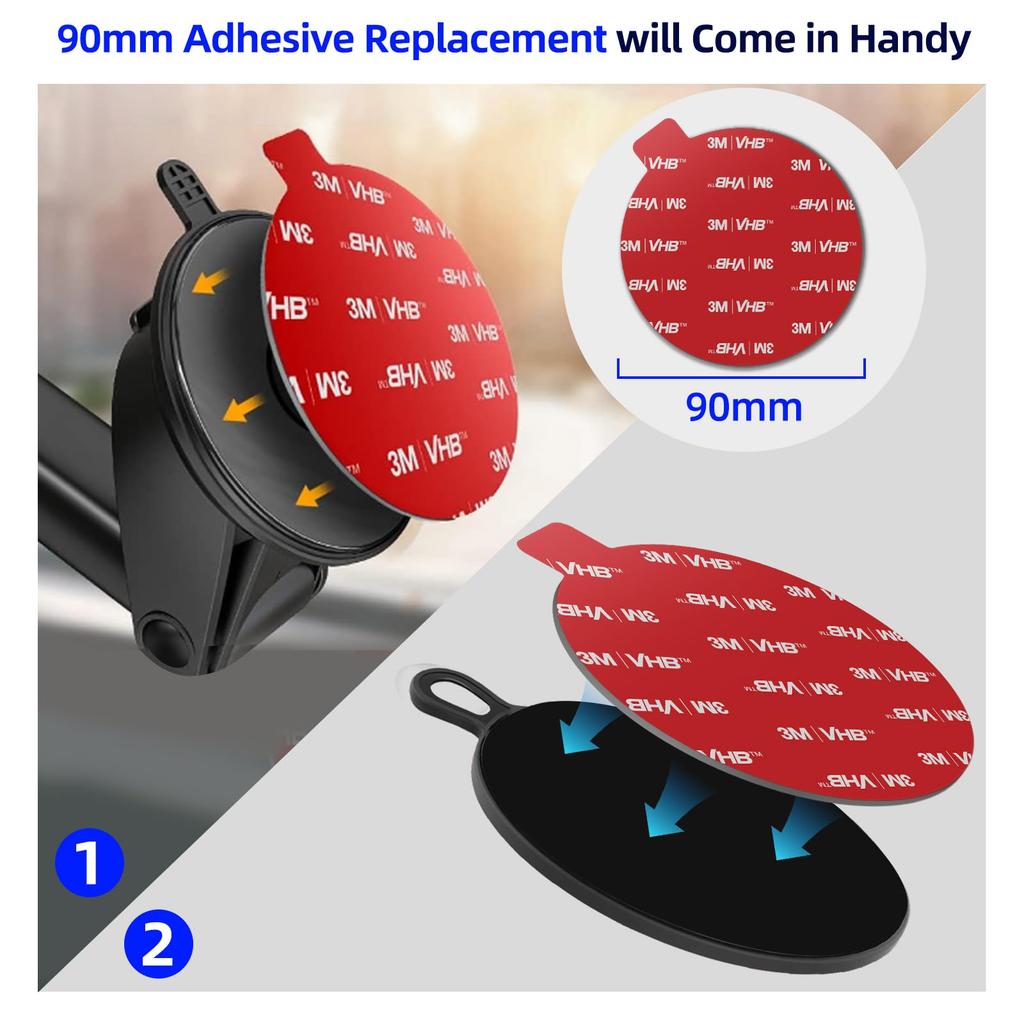 Dashboard Pad Mounting Disc for Suction Cup 3.75 Inch Large