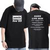 OASIS Live 25 Tour 2025 Koszulka Pamiątkowa Okrągły Dekolt Bawełniana Z Nadrukiem Krótki Rękaw Koszulki Męskie Damskie Streetwear Fajne Unisex Topy