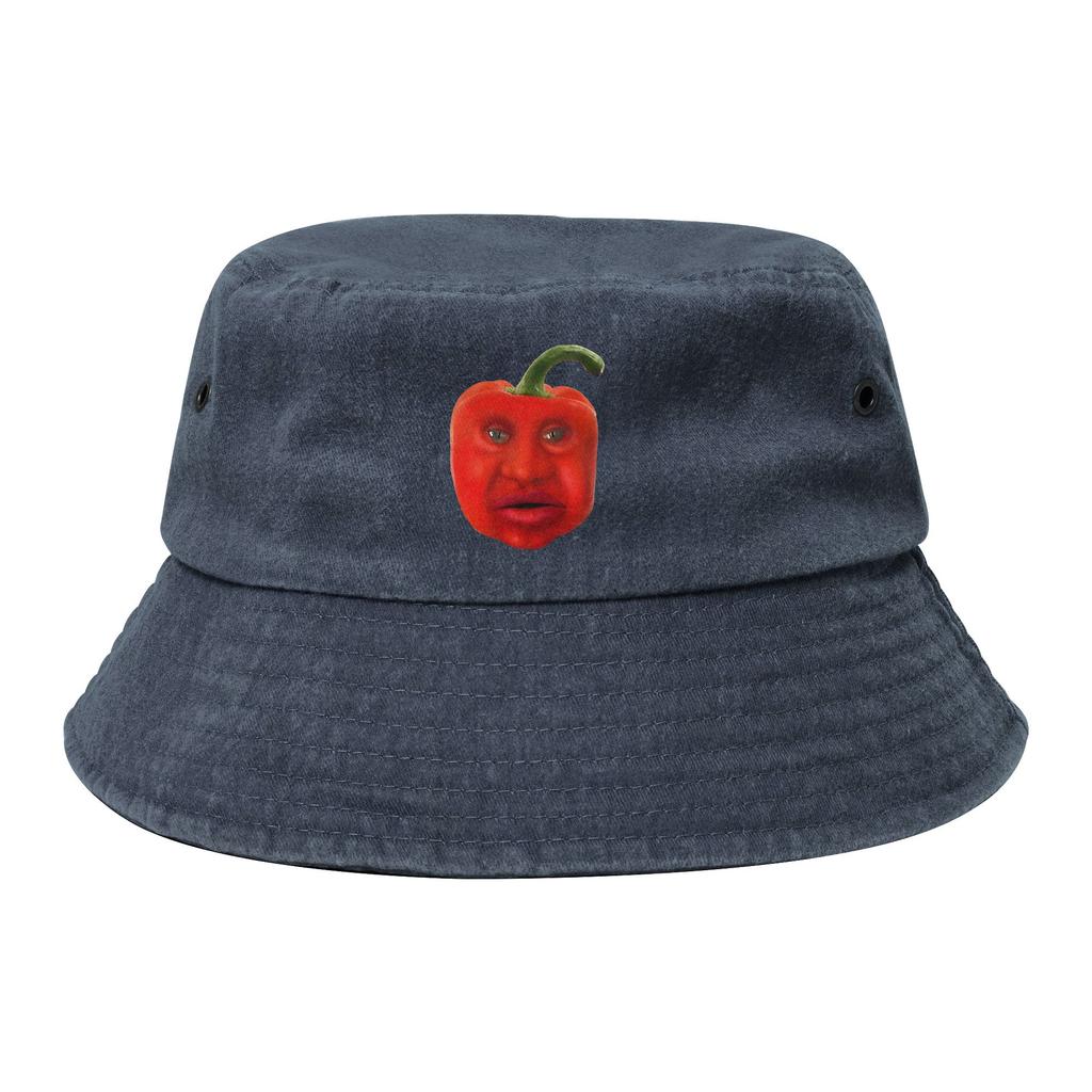 Peppas Unisexe Red Pepper With Face Meme Bucket Hat for Women Sun Hats Stylish Foldable for Outdoor FisherUnisex Caps Boonie Hat