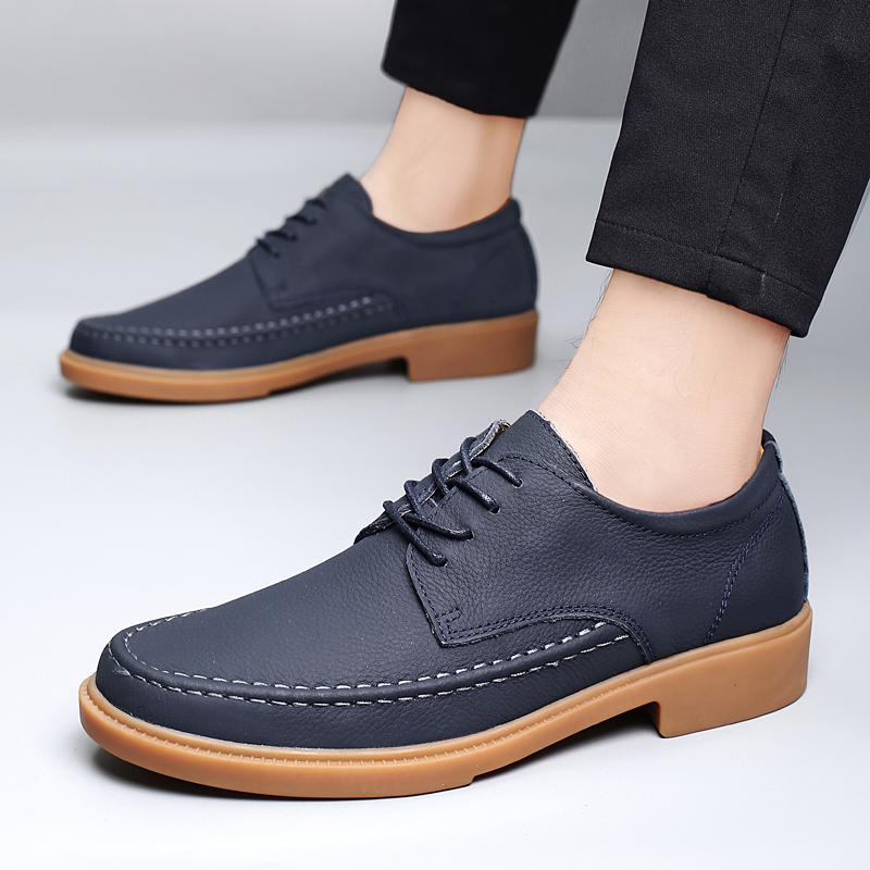 Fashion New Classic Dress Mens Flats for Wedding Men Oxfords Shoes Fashion Casual Footwear Men Genuine Leather for Male Walking Shoes