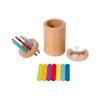 Holzfarbiger und Formsortier-Stifthalter für Kinder 3-6 Jahre - Lernspielzeug