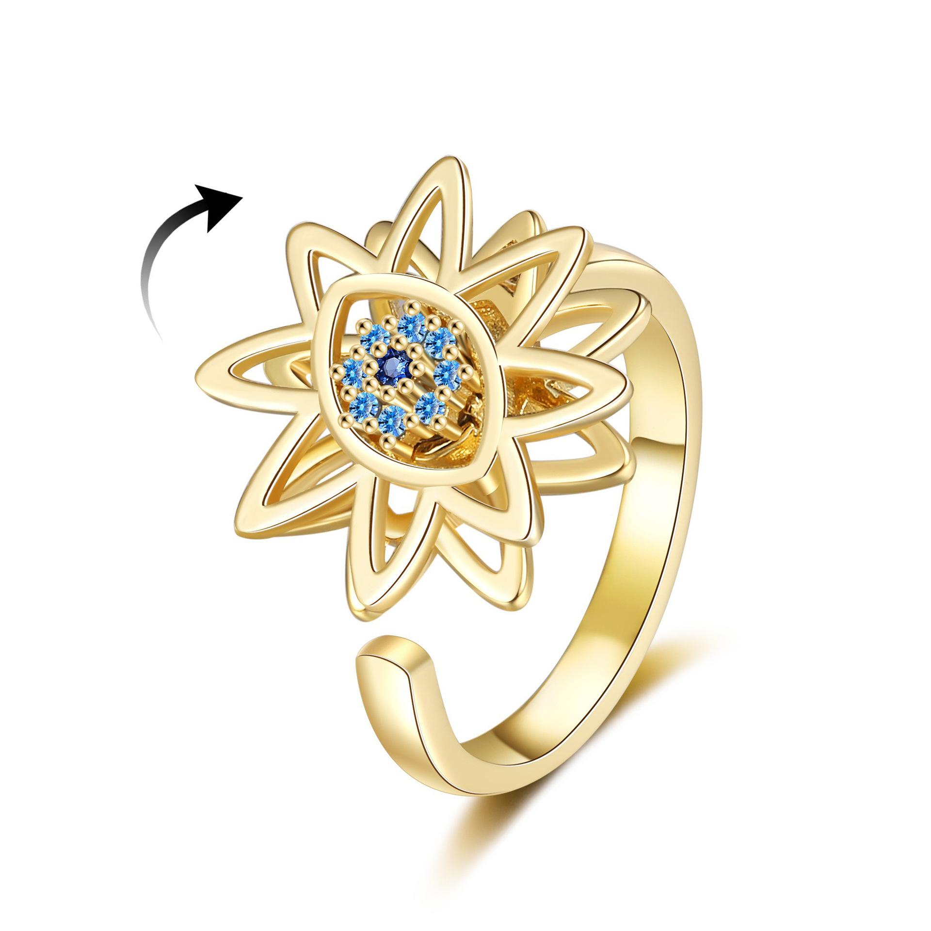 

2026 Rotating Devil s Eye Ring Women s Niche High-end Sense Light Luxury Does Not Fade Fashion Temperament Accessories Resizable