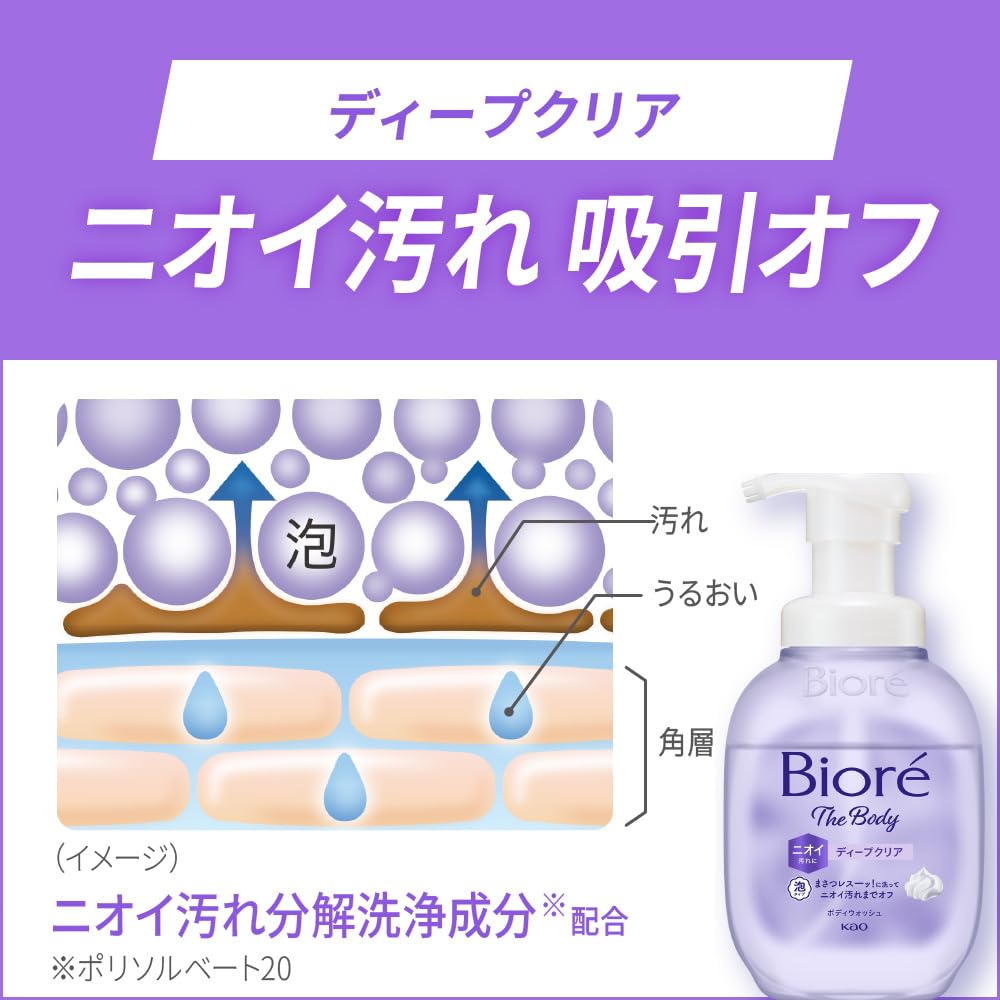 Biore Deep Clear Foam Body Wash Refill 740ml