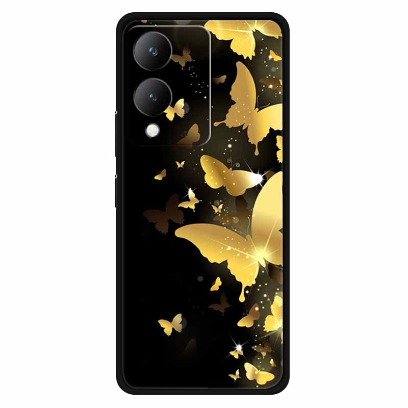 Fundas For Vivo Y17s 4G Case Silicone Wolf Lion Soft TPU Phone Covers for Vivo Y17s 2023 Y 17s Bumper Coque for VivoY17s Black