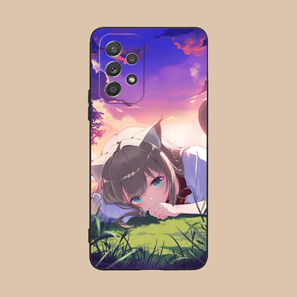 Anime Kinako Hara Mobile Phone Case for Samsung Galaxy A56 55 54 53 52 51 36 35 34 23 16 15 5G Colorful Cover Cover Pretty