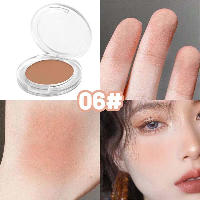 

Матовая пудра, 6 цветов, натуральный минеральный пигмент, розовые румяна цвета bubble tea, профессиональный контурный розовый, подходит для лица и щекМакияж 06 #