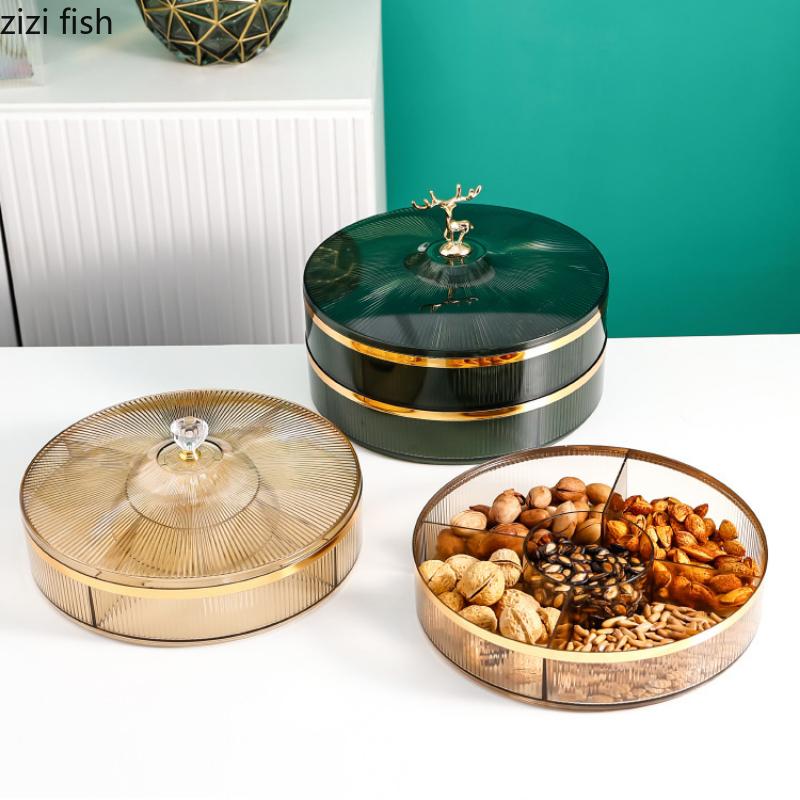 Plastic Dried Fruit Box Candy Box Fruit Plate Snack Plate Refreshment Tray Food Storage Box Cake Plates Storage Bins Organizer