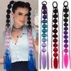 Colorful Twist Braid Bulk Lantern Braid Braided Ponytails Long Bubble Jumbo Braid for Women