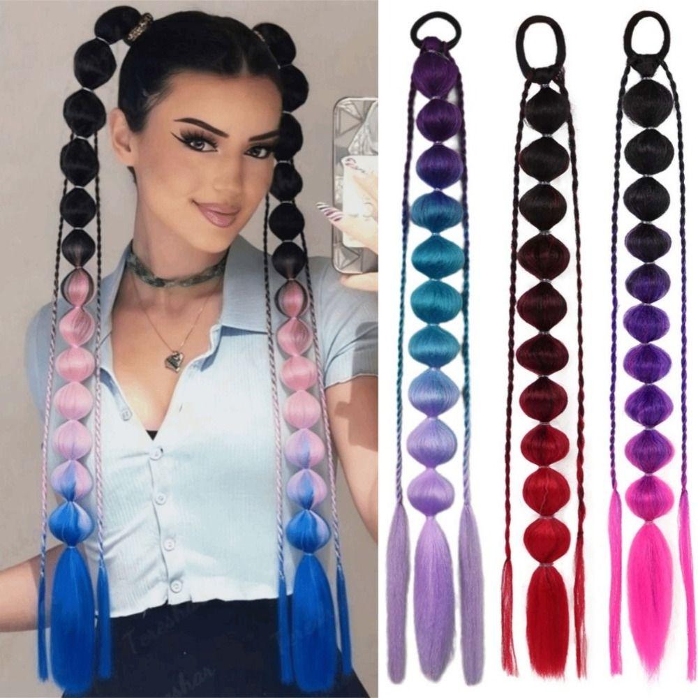Colorful Twist Braid Bulk Lantern Braid Braided Ponytails Long Bubble Jumbo Braid for Women