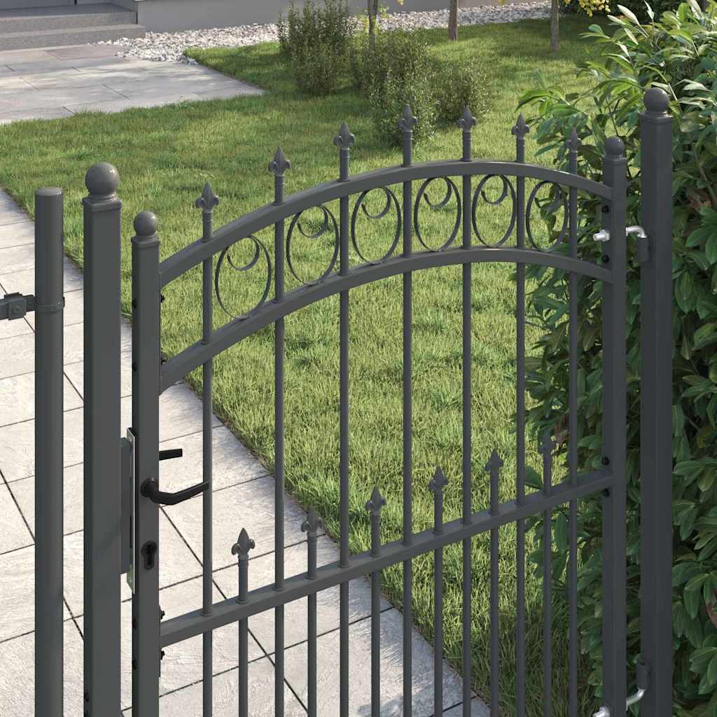 EMMEN Decorative Arch Gate with Finials 150 X 100 Cm