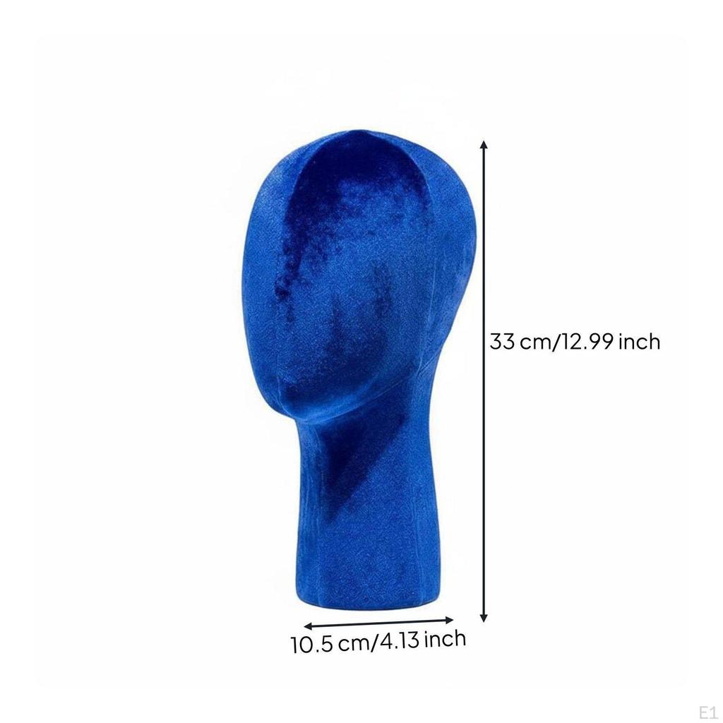 Velvet Mannequin Head Elegant Look Hairpiece Lightweight Display Bust for Shop