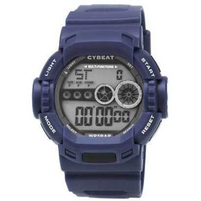 J-AXIS Men's SCY04-BL (CYBEAT Digital Blue Sun Flame) Round Watch Navy Digital