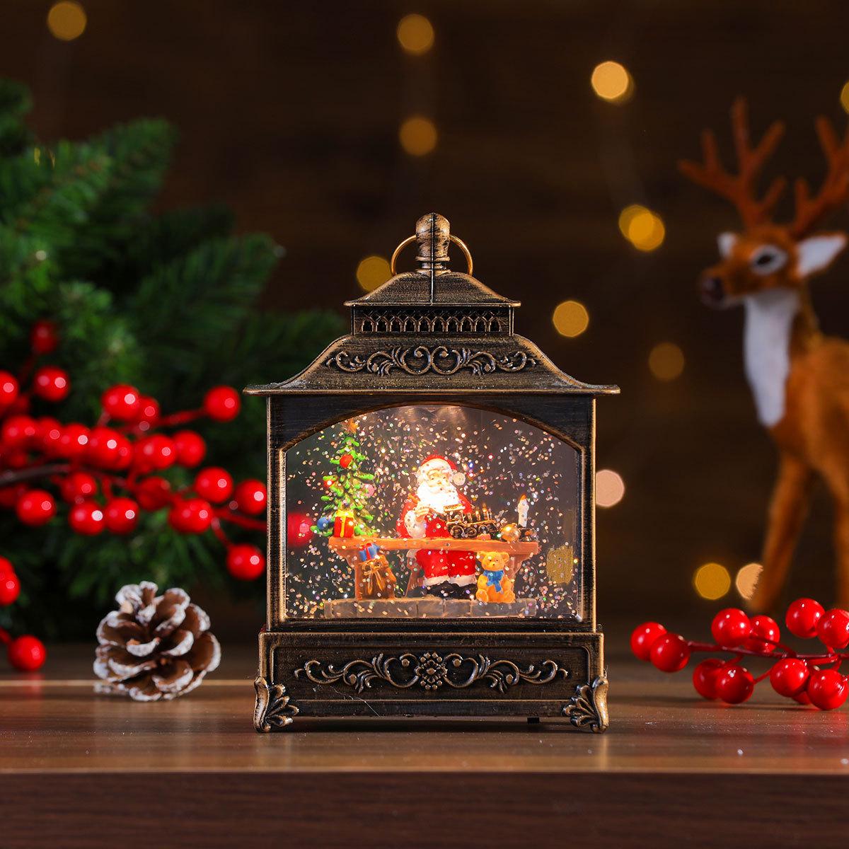 Musical Light-Up Snowing Christmas Ornament Night Light Gift