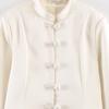 European and American Style, New Women's Clothing, Fashionable, Casual Stand-up Collar Buckle Satin Jacket Waist Jacket