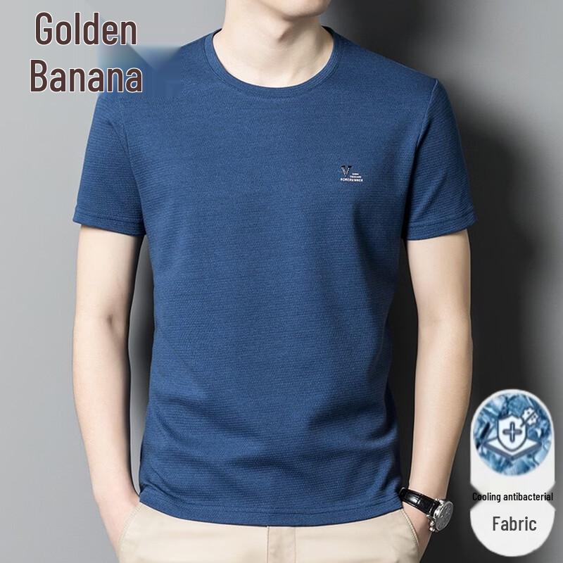 Jinju Men s Summer Ice Silk Short Sleeve T-Shirt L