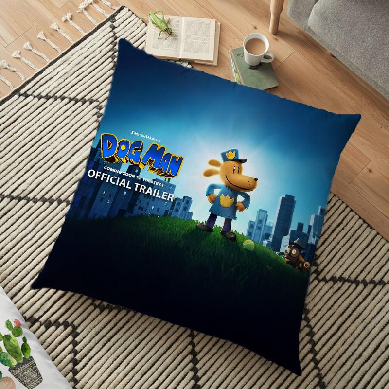 

Dogman Мультяшна Наволочка Людина-Собака Квадратна Подушка Спальня Диван Відпочинок Комфортна Подушка Автомобіль Вітальня Домашній Декор 8