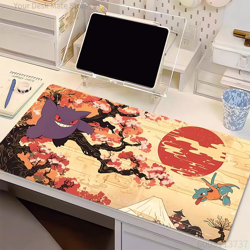 Extra Gaming Mouse Pad Mini Pc P-Pokemon Gengar Computer Gamer Office Laptop Keyboard Carpet Mouse Mat Non-Slip Rubber Table Rug