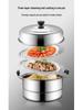 Large Stainless Steel Multi-Layer Steamer Pot for Steaming, Soup, and Fish, Compatible with Induction and Gas Stoves