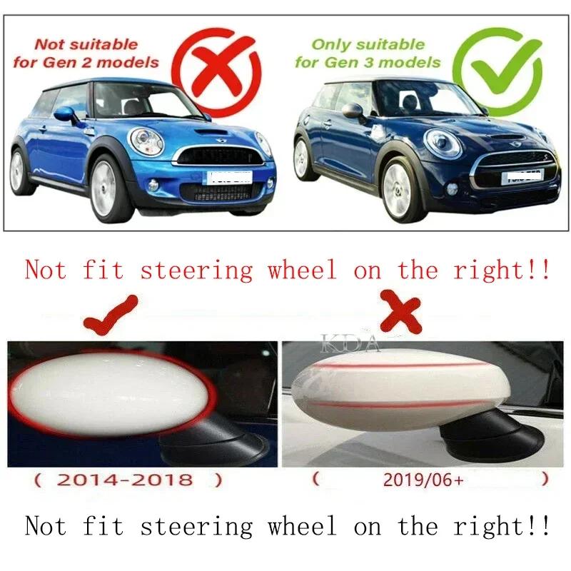 Auto Replacement For Mini F54 F55 F56 F57 F60 2014 2015 2016 2017 2018 Left or Right Rear Mirror Cover Shell Cap Housing