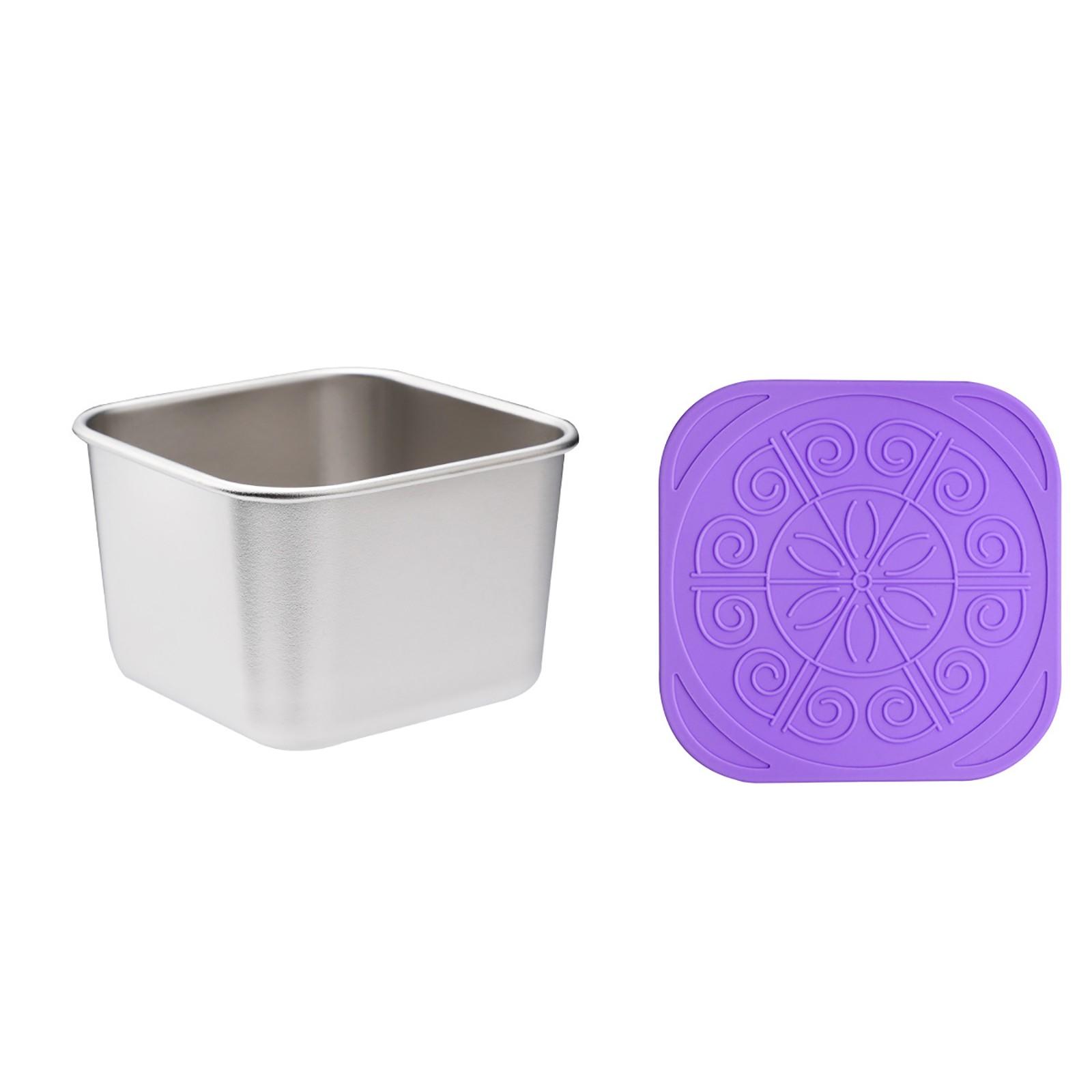 

Контейнер для заправки, 180 мл, чашка з нержавіючої сталі з герметичною силіконовою кришкою, підходить для ланч-боксів, пікніків і подорожей One Size фіолетовий