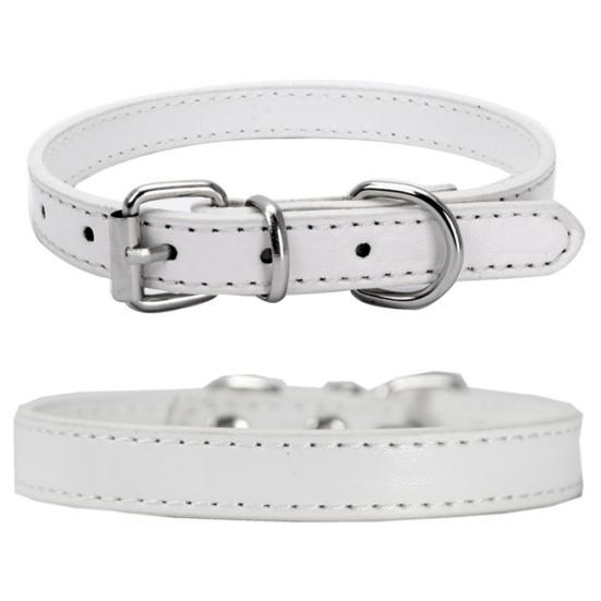Dog Faux Leather Collar Puppy Leash Neck Strap Walking Traction Pet Supplies