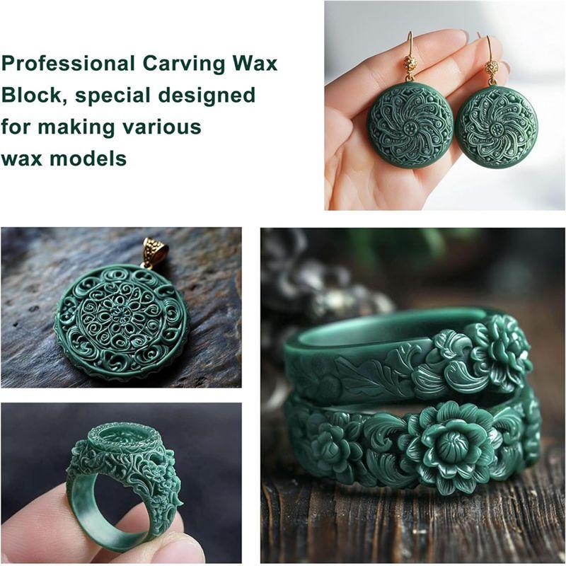 Feb.Castingwax Block, Carving Wax For Making DIY Jewelry Castingmold Andcraft Making 1LB, Blue B