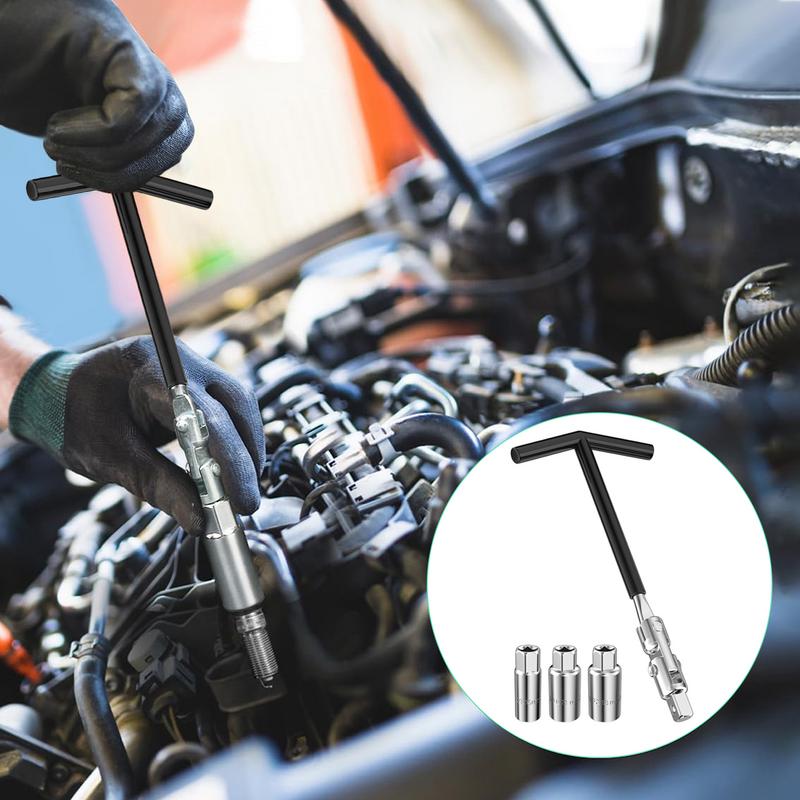16mm 18mm 21mm 4pcs Set Spark Plug Wrench Spark Plug Removal Heavy-duty Carbon Steel Spark Plug Car Repair Tool