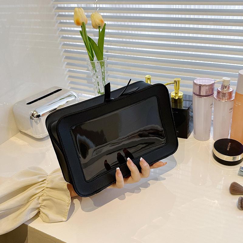 Women's Makeup Bag Traveling Cosmetic Bag Clear Toiletry Bag Skincare Products Organizer Portable Size Toiletries Storage