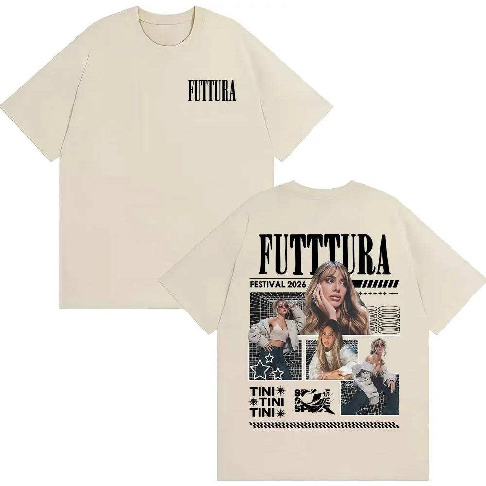 Tini Stoessel Futtura Album Merch T-Shirt Herren Damen Kleidung Vintage Ästhetik T-Shirts Komfort Baumwolle Kurzarm-T-Shirt