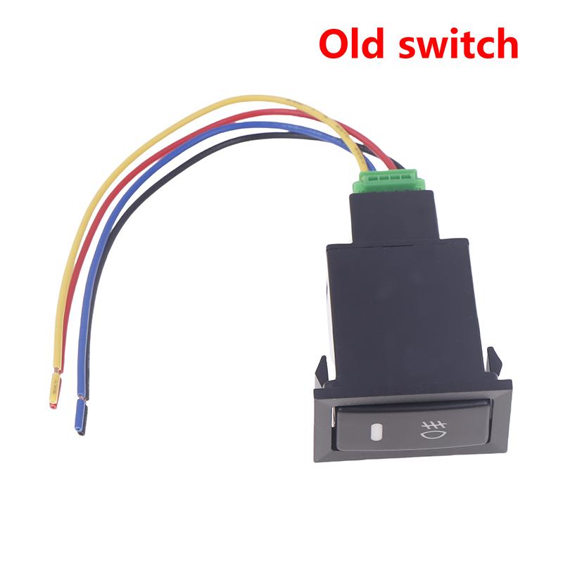 Durable For Dc 12V Front /Rear Fog Light Push Switch With 4 Wire Button For Car Boat Automotive Rv Black