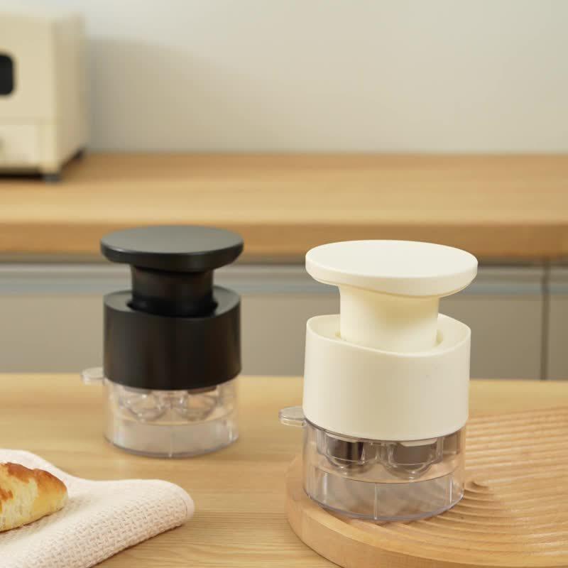 1pc Press to Remove Cherry Pitter , Efficiently Removes Pits from 7 Cherries at Once, White/Black Kitchen Gadget with Clear Container