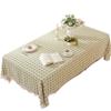 Simple Literary And Artistic Embroidery Plaid Tablecloth Cotton And Linen Fabric Small Fresh Coffee Table Rectangular Dining Table Mat