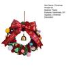 Yousheng 1 Set Christmas Wreath Kit with Red Green Pipe Cleaner Bell Santa Reindeer Charm Ribbon DIY Handmade Xmas Tree Holiday Party Hanging Wreath