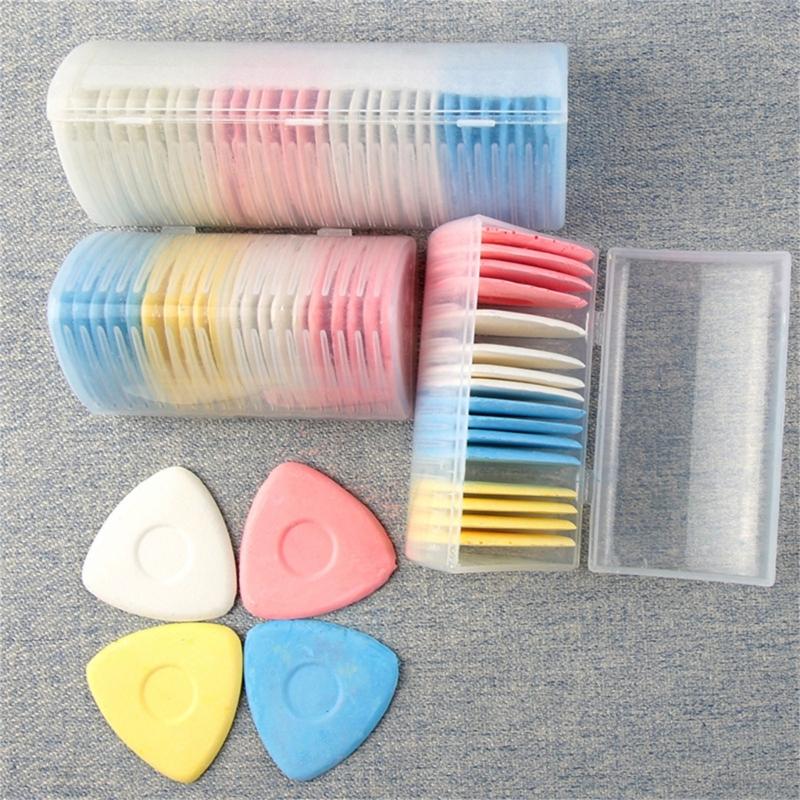 20/30PCS Professional Tailors Chalk Triangular Tailoring Chalk Marker Sewing Fabric Chalk with Plastic Storage Box Dropshipping