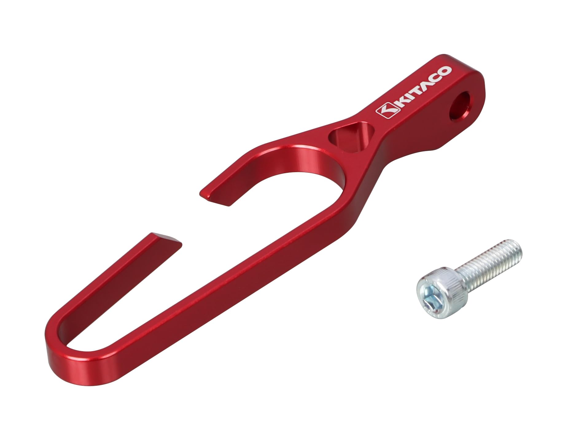 

Kitaco 569-9020120 Направляющая троса спидометра, Тип 2 (красный) Общего назначения, Продается поштучно, Анодированная алюминиевая отделка красный