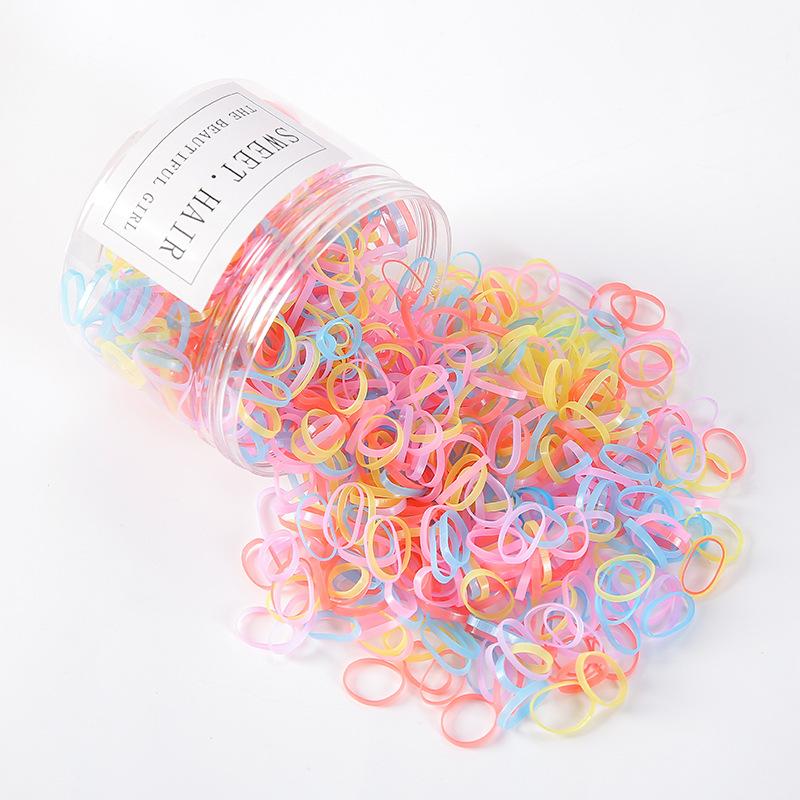 1Pc Color Headband Female Black Korean Version Children Do Not Hurt Hair Disposable Rubber Band Hair Rope Headgear Hair Ring