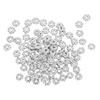 100pcs Beautiful Metal Bead 4mm Flower Daisy Beads for Bracelets DIY Jewelry Making - Silver 8mm