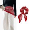 Japanese Retro Silk Cashew Flower Scarf: High-End Ethnic Style Neckerchief, Headwrap, and Waist Decoration