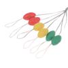 600 Pièces/100 Groupes Bouchon en Caoutchouc Flotteur Stopper Flotteur de Pêche Haricot Ovale Espaceur Ligne de Pêche Flotteur Pour Lacs Rivières Mer