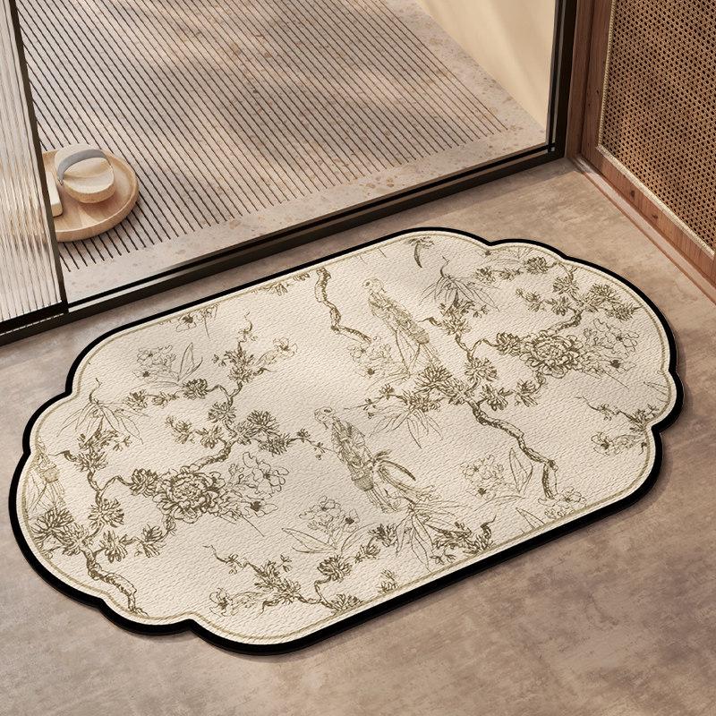 Chinese Style Irregular Diatom Mud Quick-Dry Anti-Slip Bath Mat 40*60cm [2nd Gen Diatom Mud]