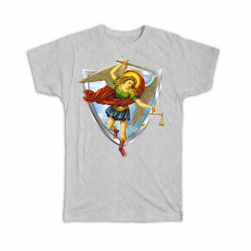 St Michael The Archangel Religious Catholic Angel TShirt Summer Cotton Short Sleeve ONeck Unisexs T Shirt New S3XL
