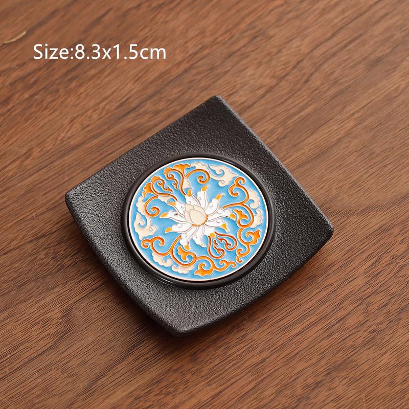 

1 Pc Chinese Traditional Tea Tray Insulation Cup Coaster Square Plastic Teacup Mat Household Teapot Tray Teaware Accessories