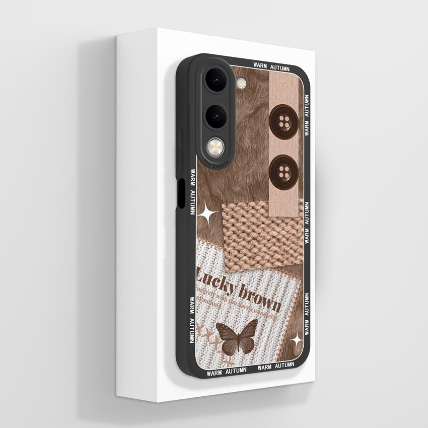 Für Vivo Y04 Y03 Y02 Y11 Y15 Y20 Handyhülle Niedliches Cartoon-Mädchenmuster Glattes Flüssigsilikon Stoßfester Schutz Rückseitenabdeckungen Hülle Für Vivo Gehäuse