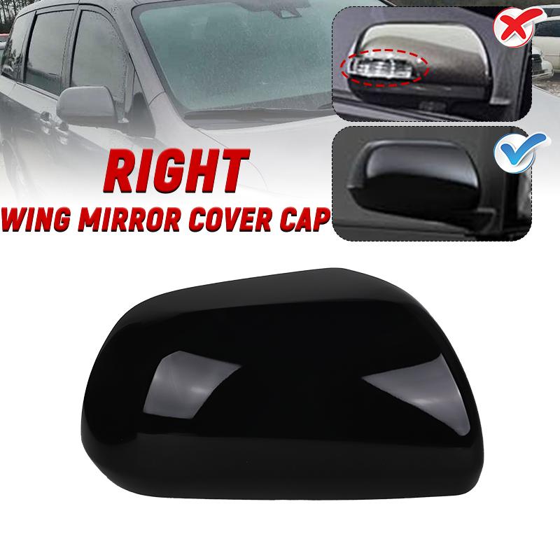 Left Right Door Wing Rearview Mirror Cover Cap For Toyota Sienna 2011 2012 2013 2014 2015 2016 2017-  W/O Turn Signal Light